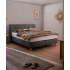 Boxspring Eusebia – Soutien stable et confort haut de gamme : Largeur:180, Longueur:200, Coloris:ENF 09 Gris foncé, Tête:Stella