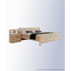 Lit Valencia – Style contemporain en finition bois