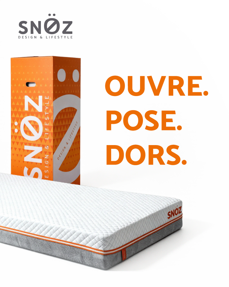 le matelas est compressé et enroulé sous vide permettant un transport et une livraison facile