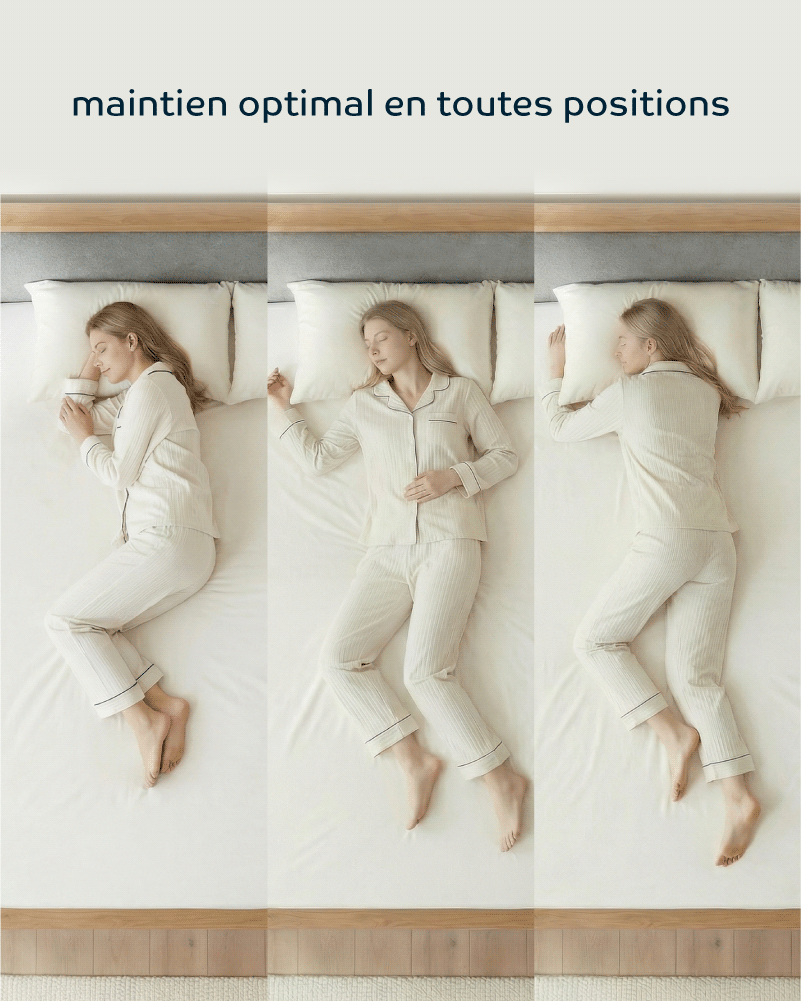 matelas convenant à toutes les positions de couchage : coté, dos ou ventre