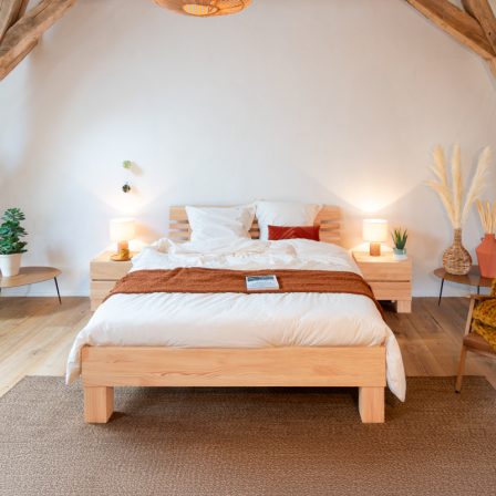Lit en bois Premium 140 x 200 cm